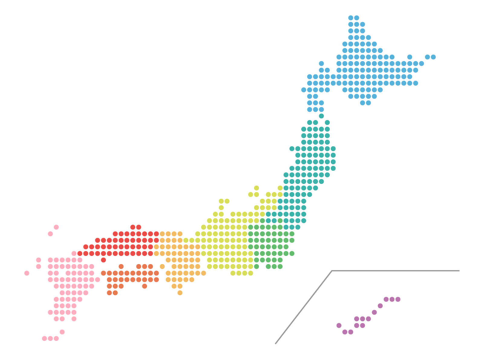 日本全国のフランチャイズ募集エリアマップ